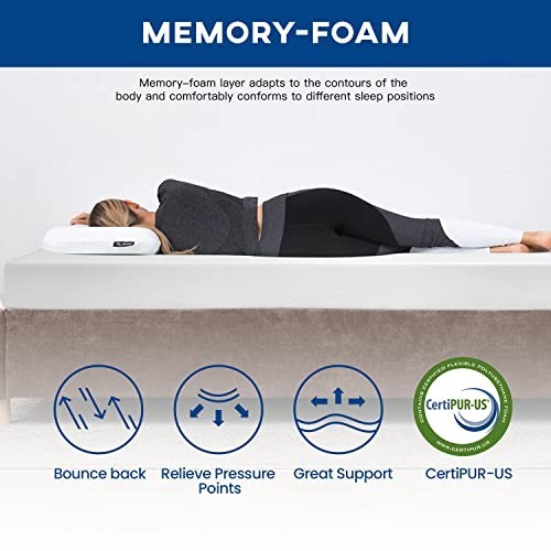 6 Inch King Gel Memory Foam Mattress – Medium Firm, Pressure Relief, Cooling, Wa