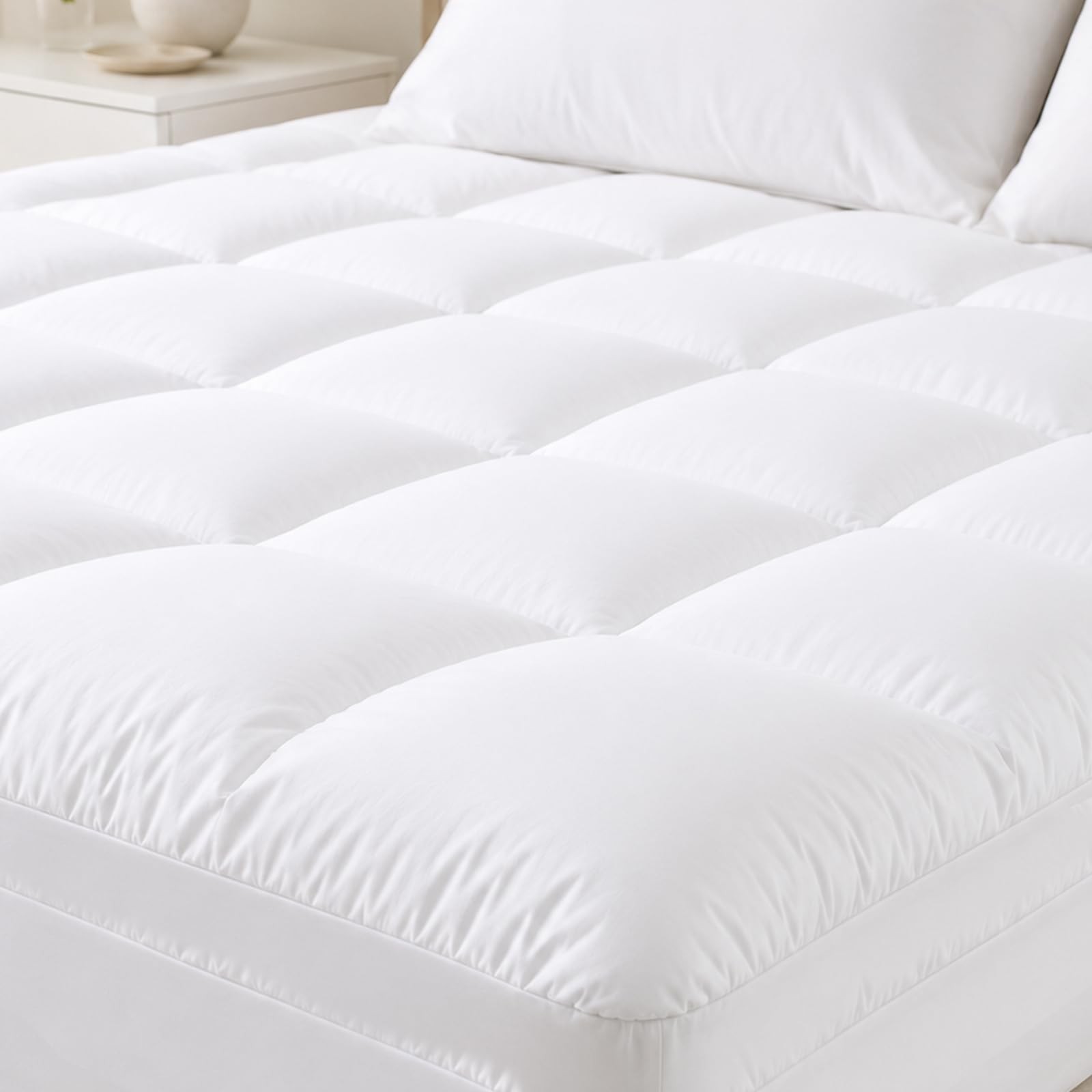 Thick Mattress Topper Bed Topper Soft Pillow Top Mattress Topper Mattress Pad…