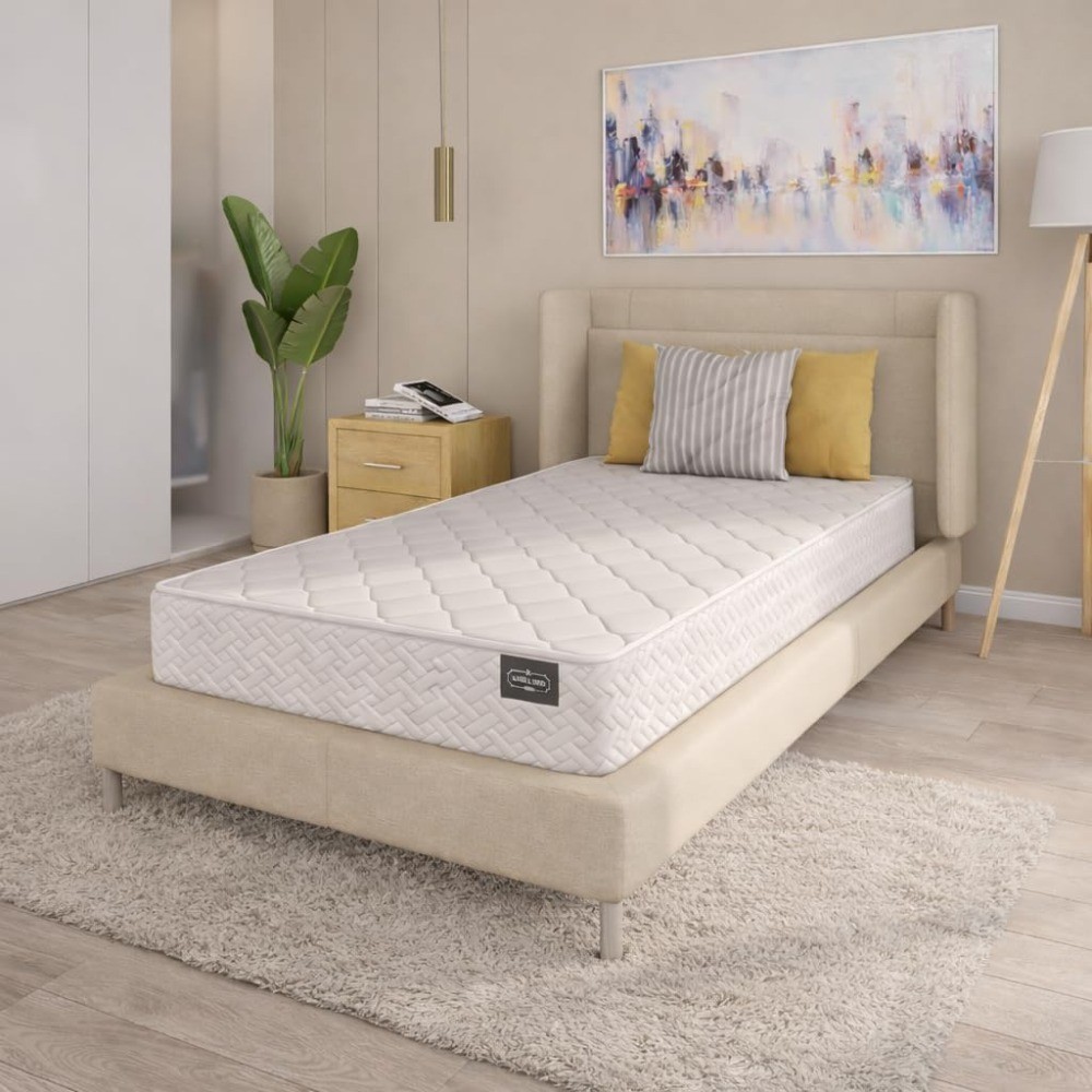 Twin Size Mattress 6 Inch Medium Firm Hybrid Pocket Coil Tight Euro Top High