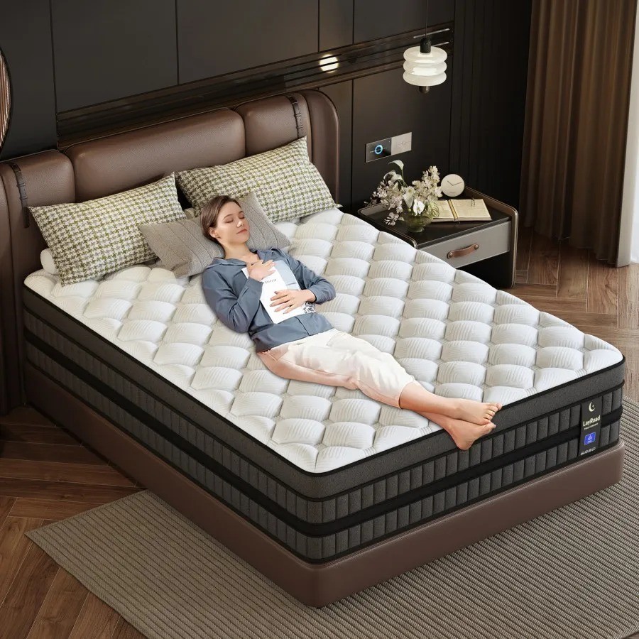 LayRoad Hybrid Matratze 12-14 Zoll Gel Memory Foam Federkern Druckentlastung Box