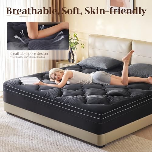 Size Memory Foam Mattress Topper – 4 Inch Cooling Dual Layer with Queen 4 inch