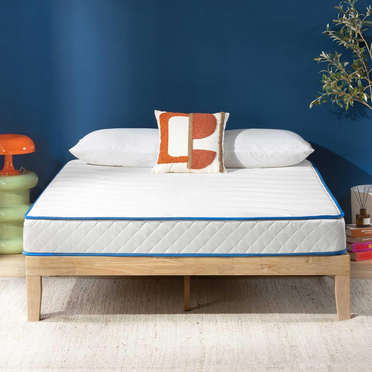 6 Inch Bonnell Spring Hybrid Mattress, Tight Top, Certified Safe Foams & Fabric,