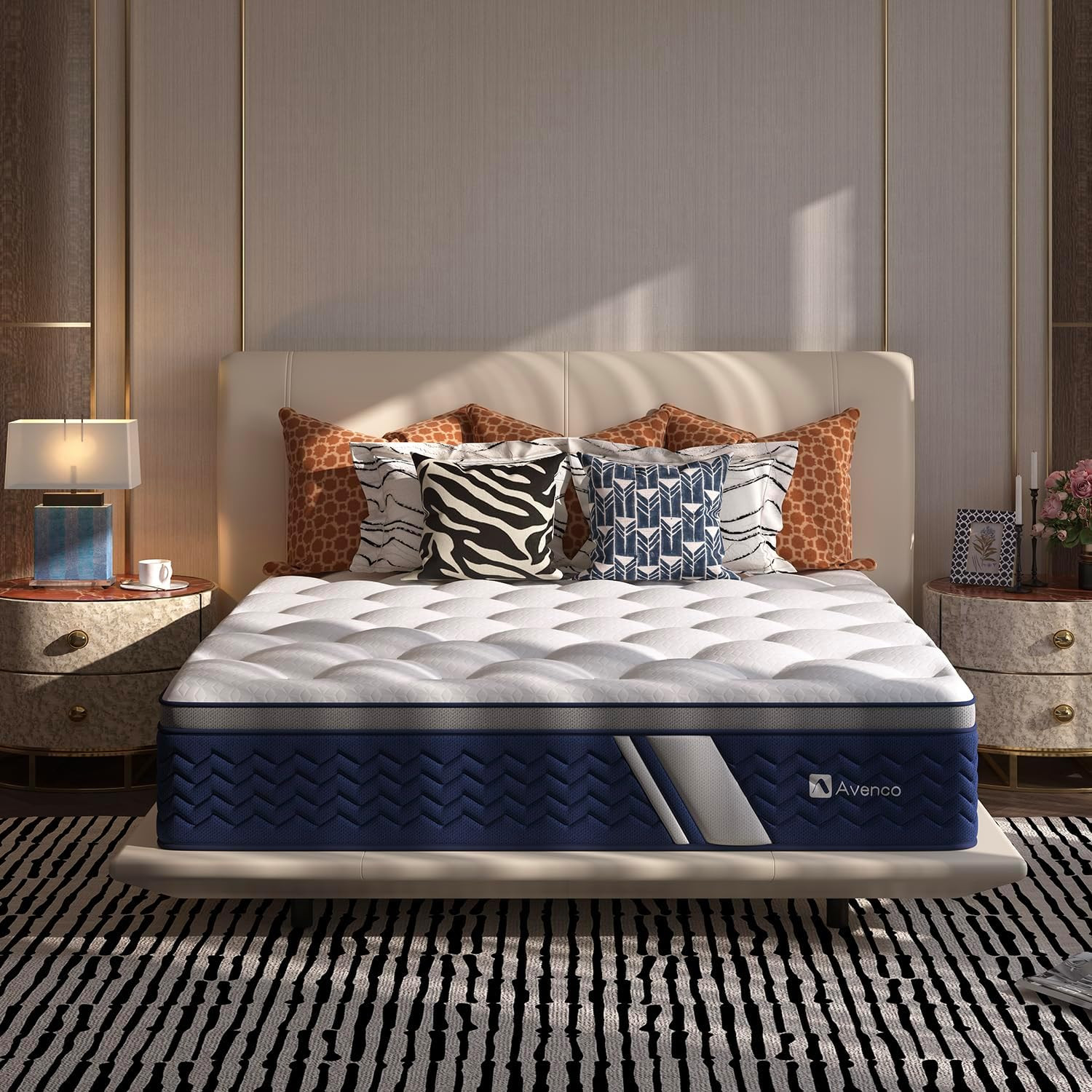 Queen 10″ Hybrid Mattress Gel Memory Foam Pocket Spring Bed