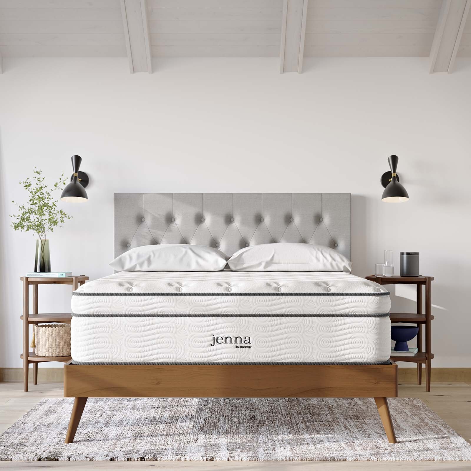 Modway Jenna 14″ Innerspring and Foam King Mattress