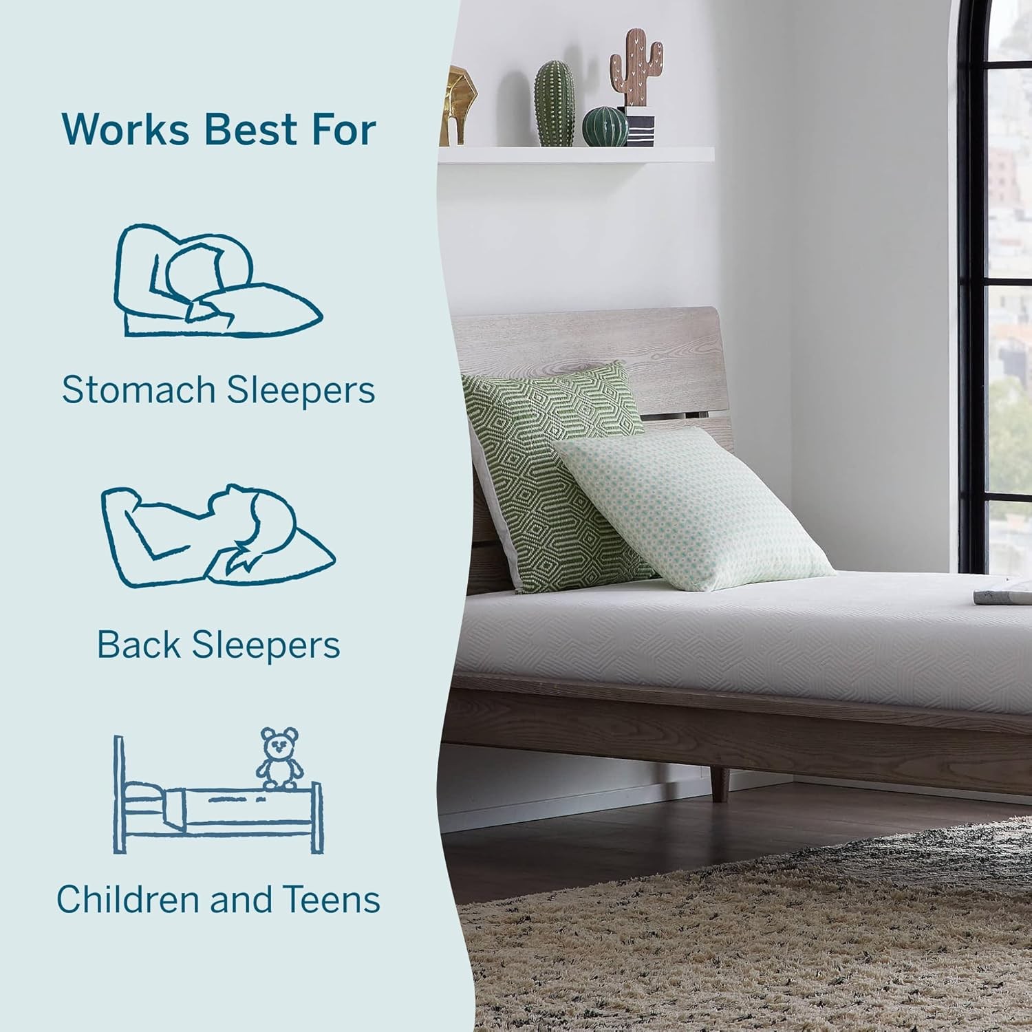 Memory Foam Mattress – Low Profile – Feel – Infused with Bamboo