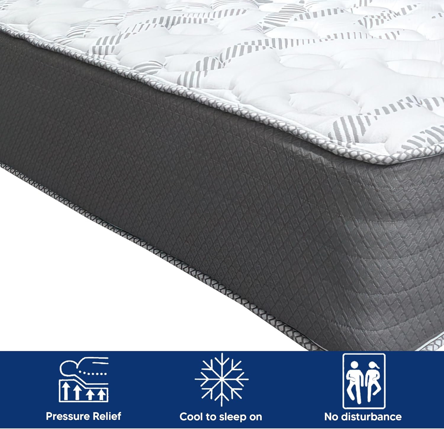 14″ Firm Double-Sided Innerspring Mattress & 8″ Box Spring, Twin XL, Mink