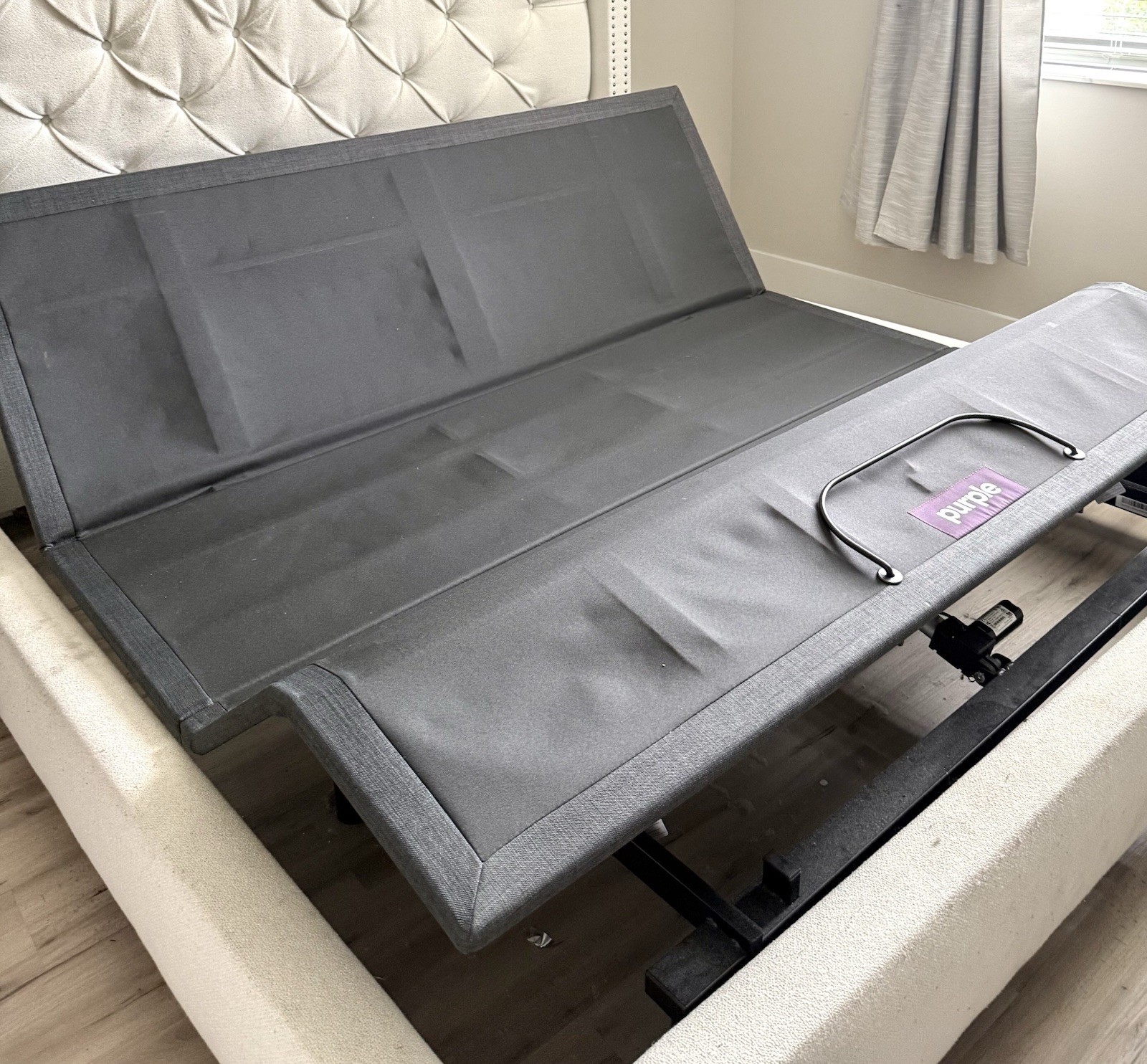 Purple RestorePremier Firm KING Mattress w Purple Adjustable Base Remote