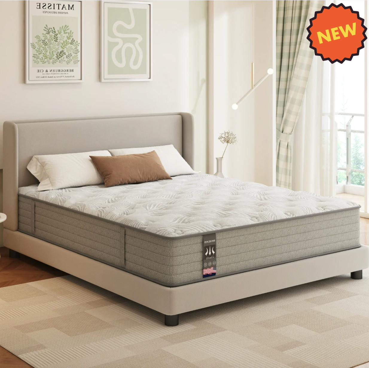 12″ Colchones Cal King Size De Espuma 12 Pulgadas Memory Foam Mattress Hybrid