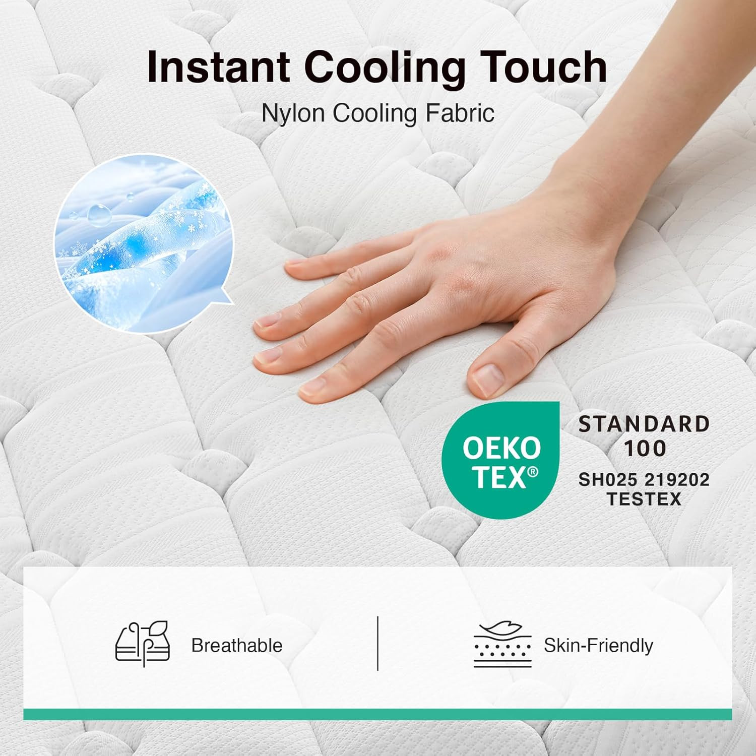 14″ Hybrid Queen Mattress with Gel Memory Foam & Pocketed Coils for Comfort