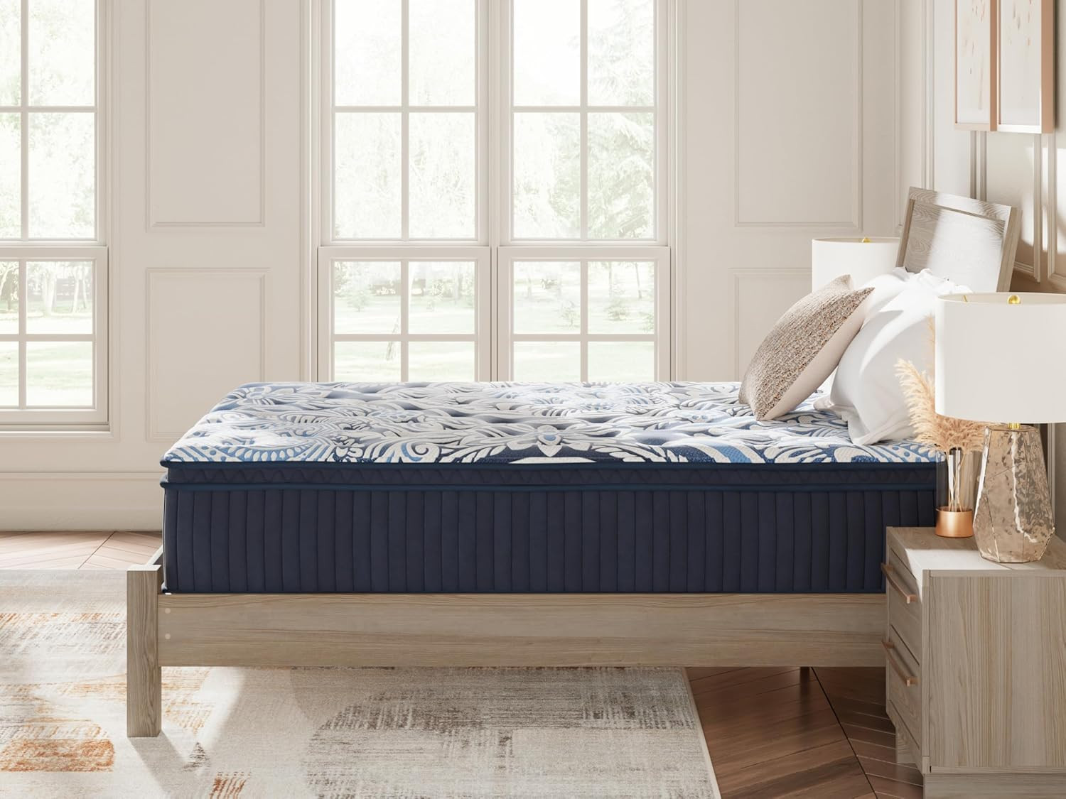 Luxe 15″ Gel Latex Hybrid Mattress – Cool Sleep & Pressure Relief, Queen Size