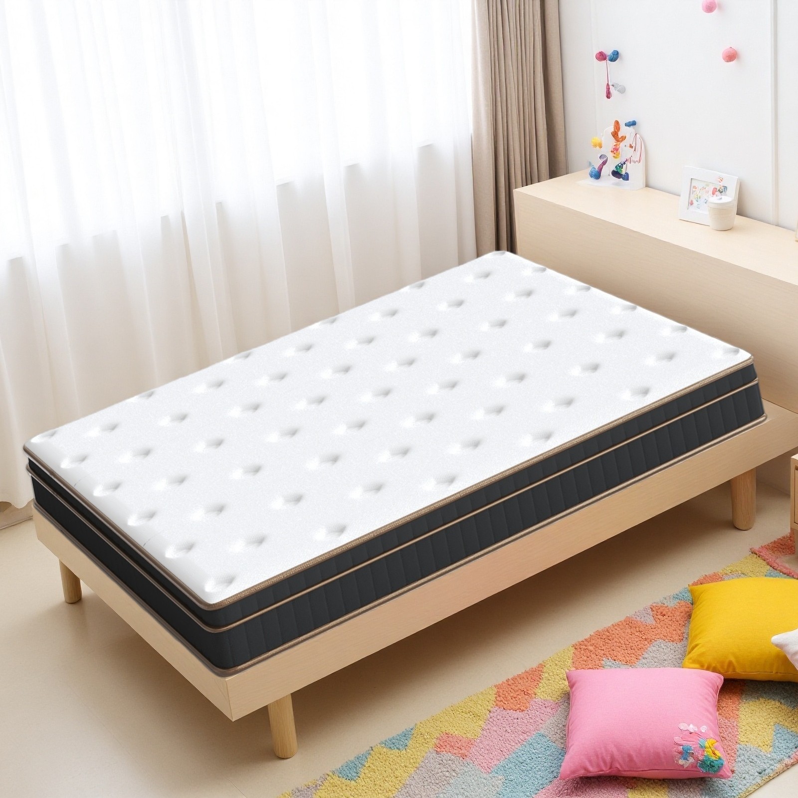 Queen Innerspring Mattress 12″ – Medium Firm Breathable For Dorms Guests