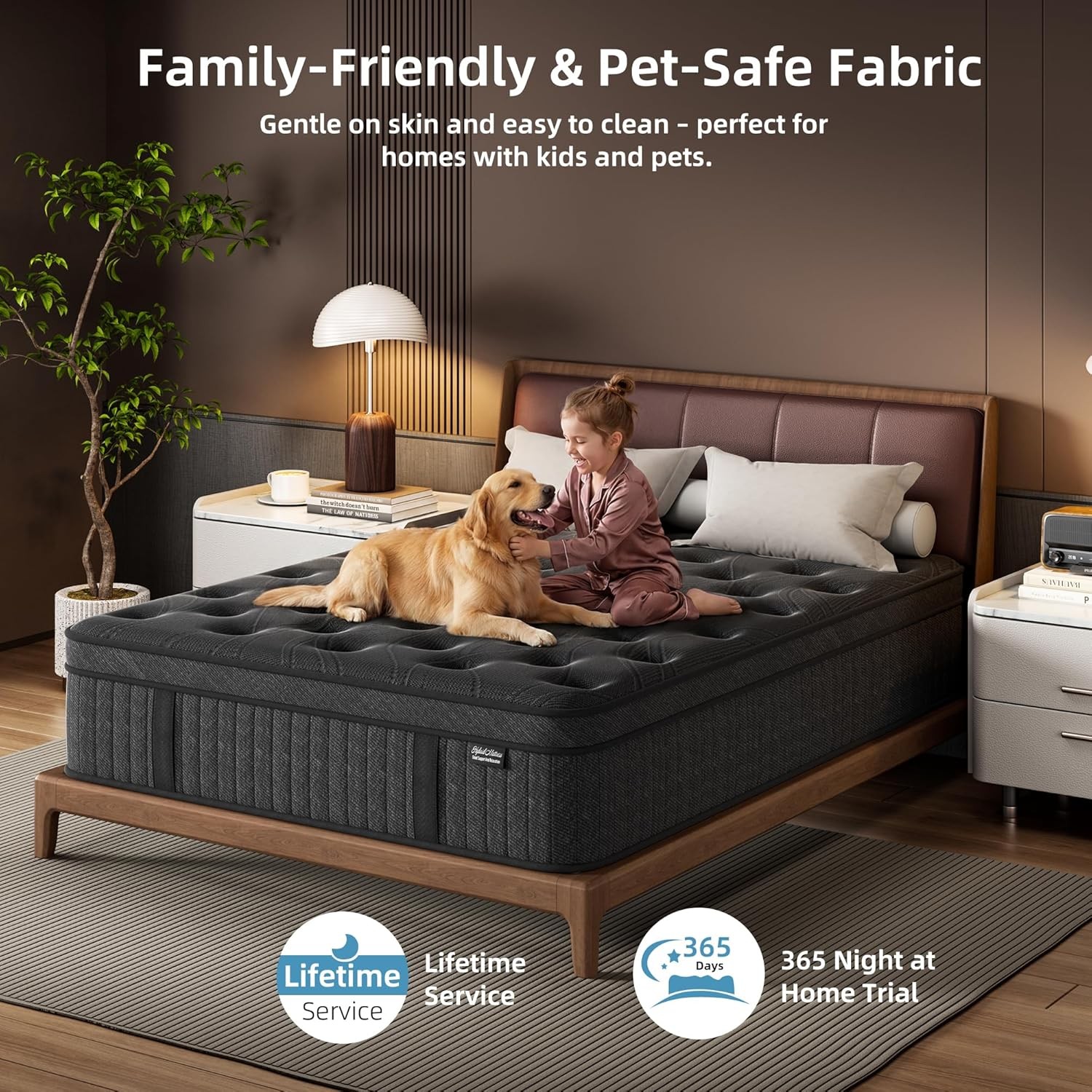 Twin Mattress 10 Inch Springs Matress Bed in a Box Soft & Breathable Pressure