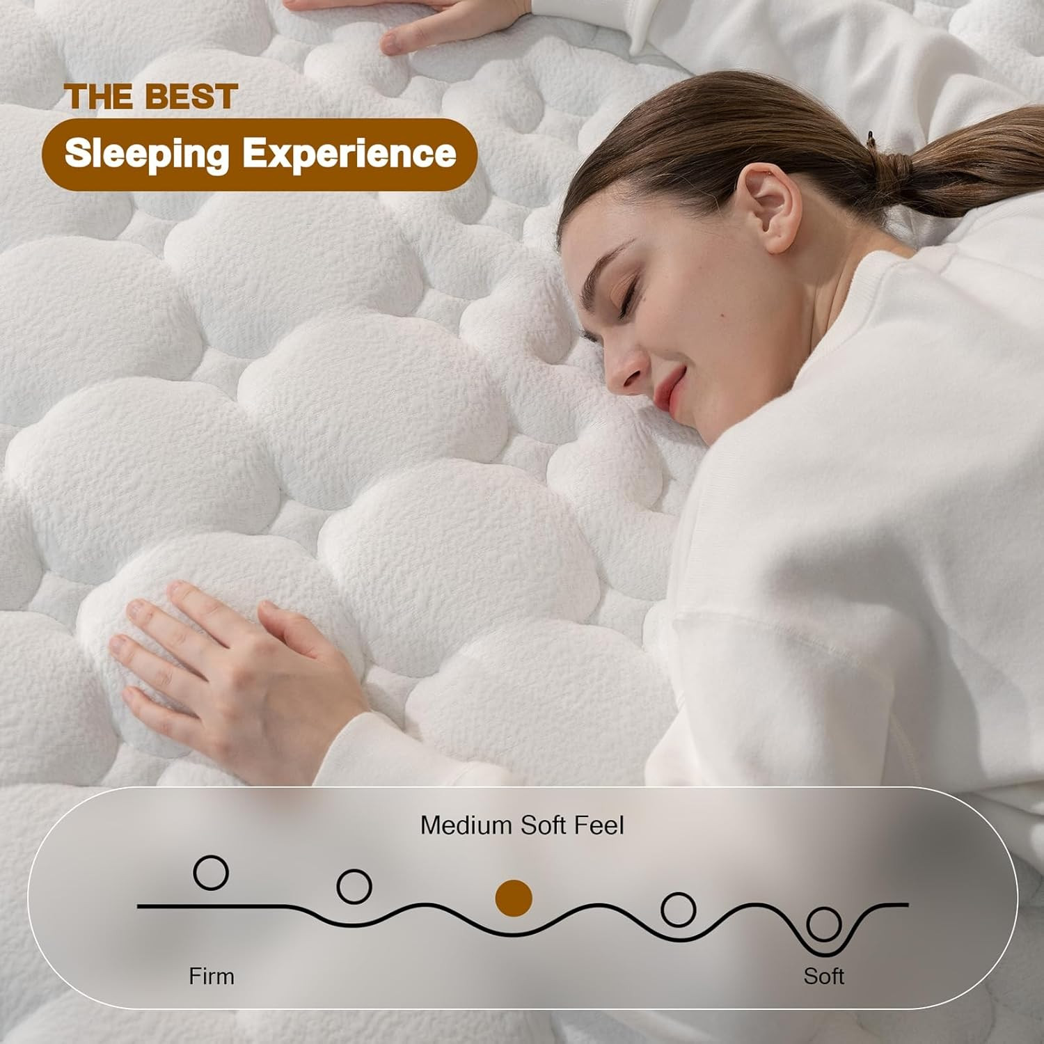 Queen Mattress,12 Inch Queen Size Mattresses in a Box,Medium Firm Queen Hybrid M