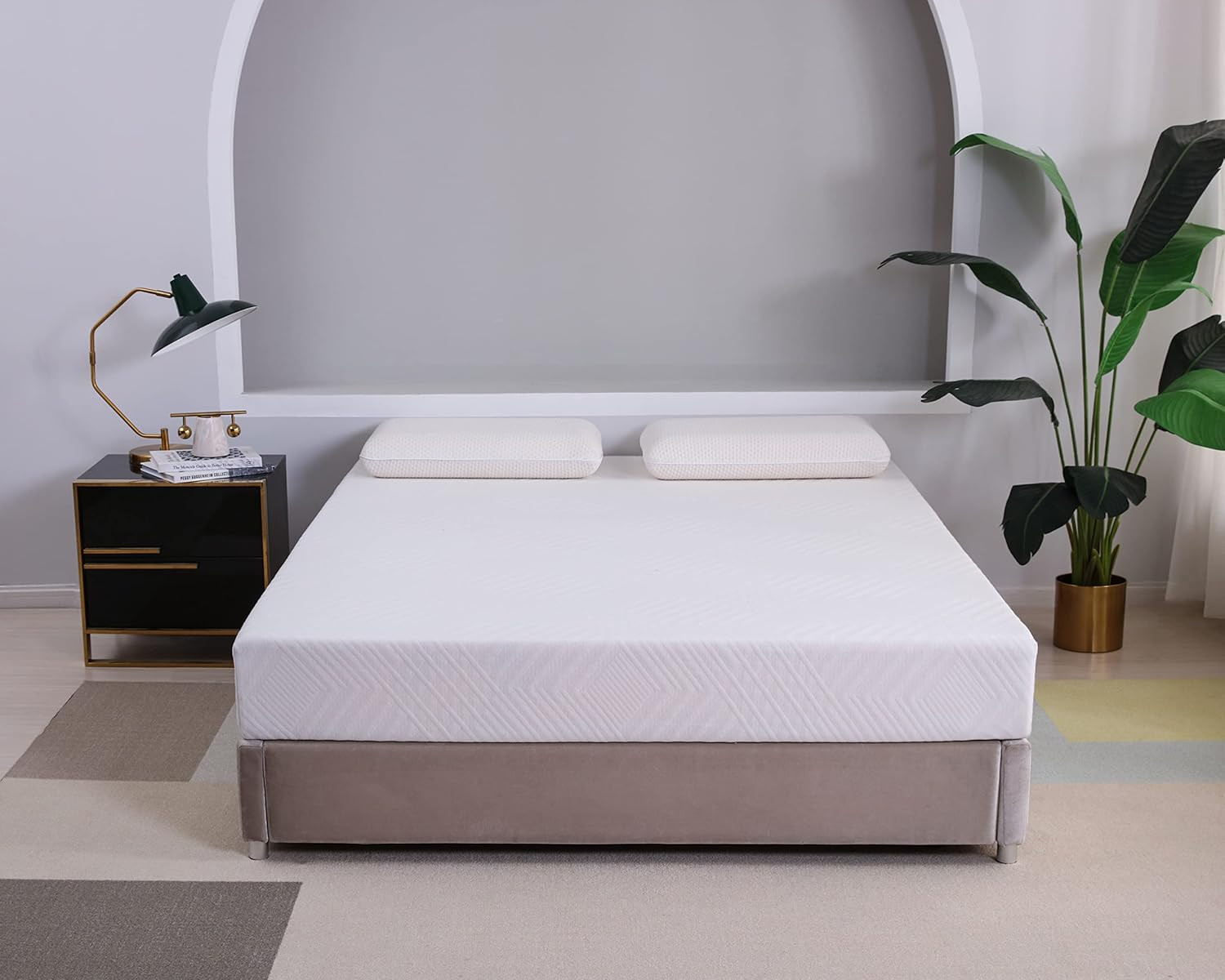 Green Tea Memory Foam Mattress – Cooling Gel, Medium Firm, Queen Size