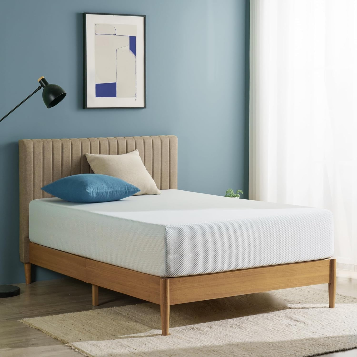 10 Inch Green Tea Cooling Memory Foam Mattress [New Version], Twin, Fiberglas…