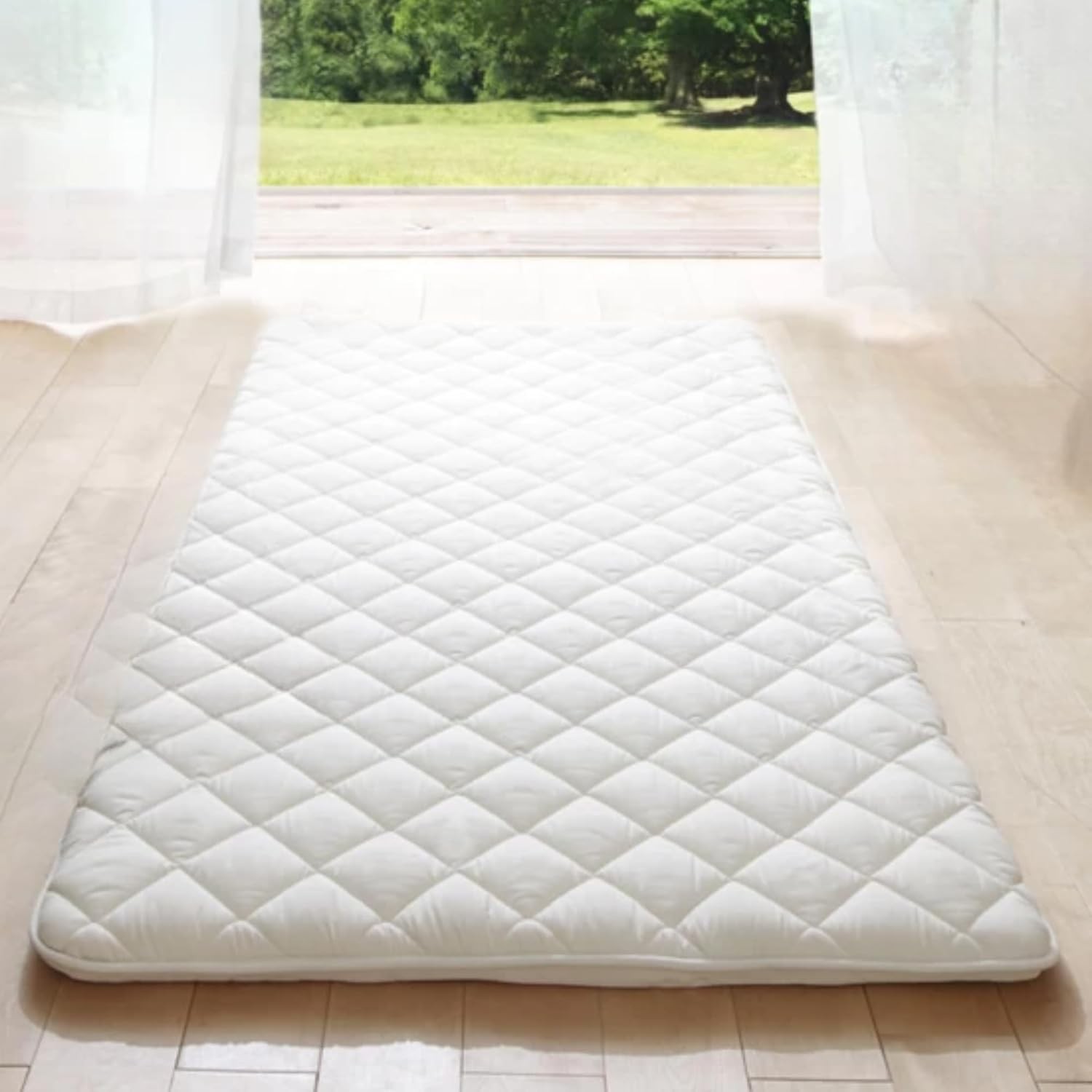 Japanese Futon Mattr, Made in Japan Full (55″×78″) White,