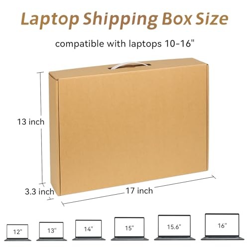 Laptop Shipping Box—Secure Laptop Box—17×13 Inches—Foam—Secure with Foam