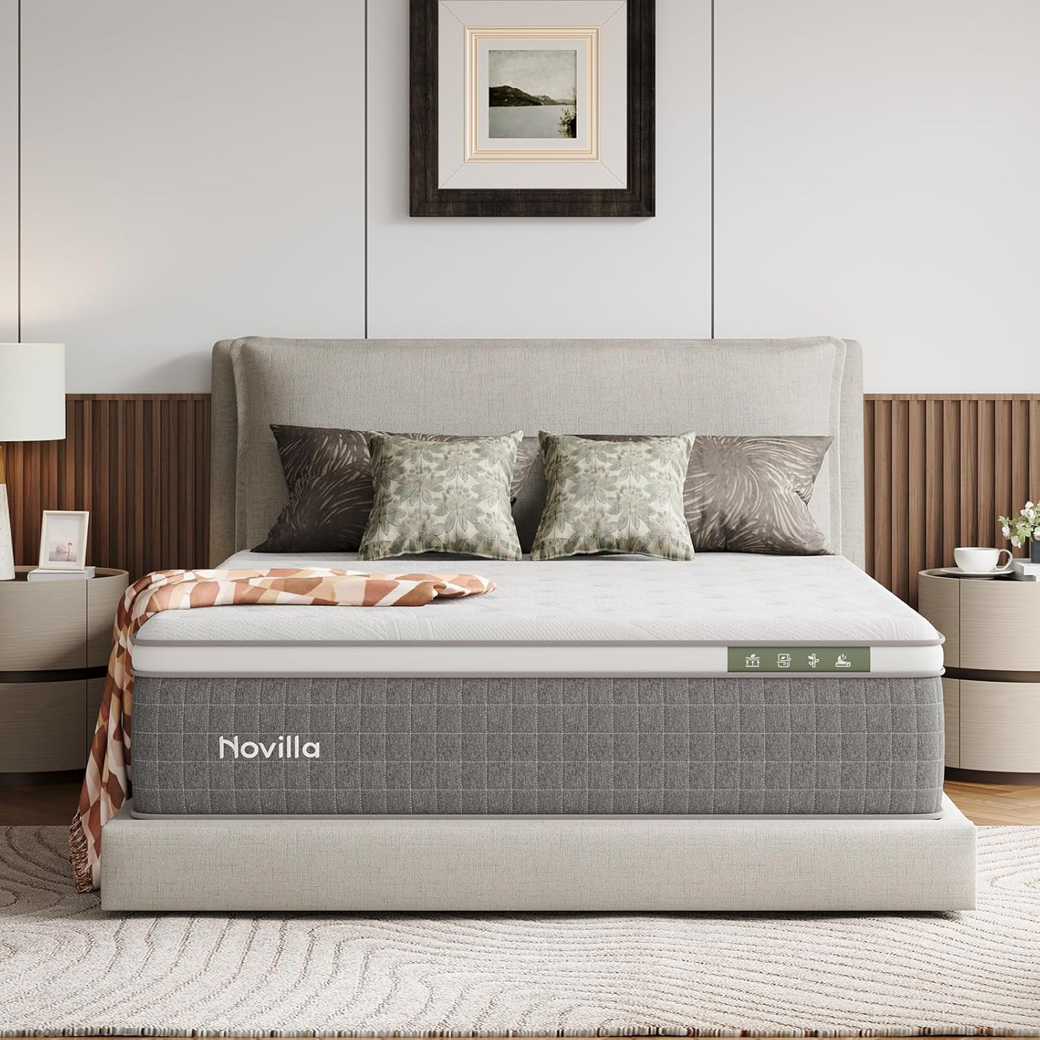 14 Inch Queen Size Mattress,Hybrid Queen Mattress with Gel Memory Foam, Cool-To-