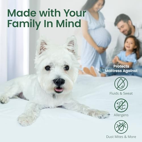 SafeRest Sleepure – Protector de colchón 100 % Viscosa de bambú King