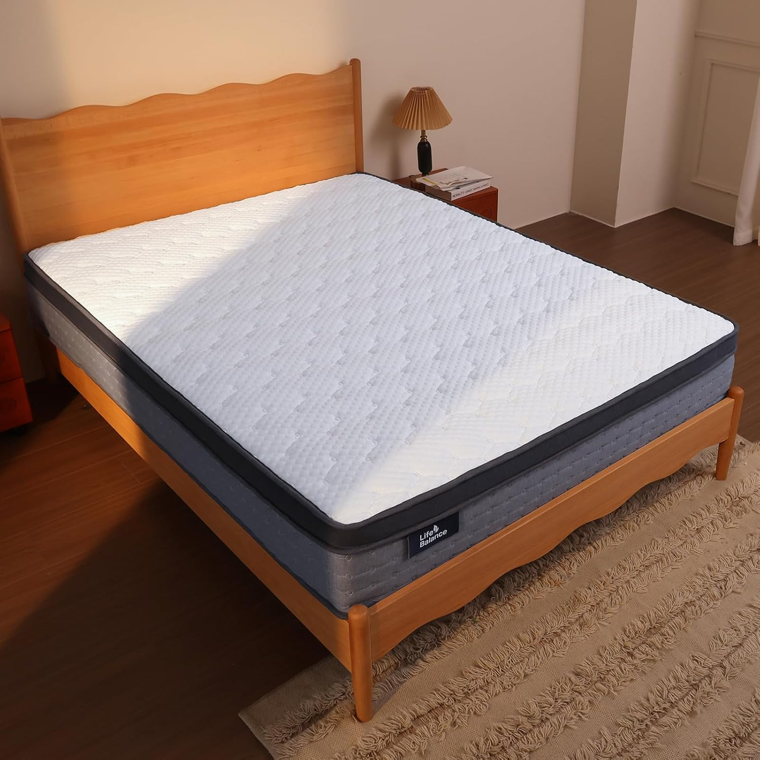 10″ Queen Hybrid Mattress – Cooling Gel & Pocket Coils, USA Made