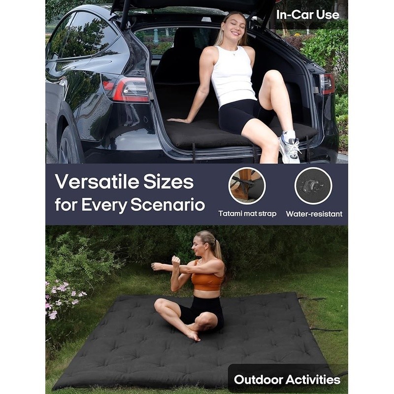 Japanese Floor Futon Mattress 5 Layer Memory Foam Portable Sleep Pad Travel Mat