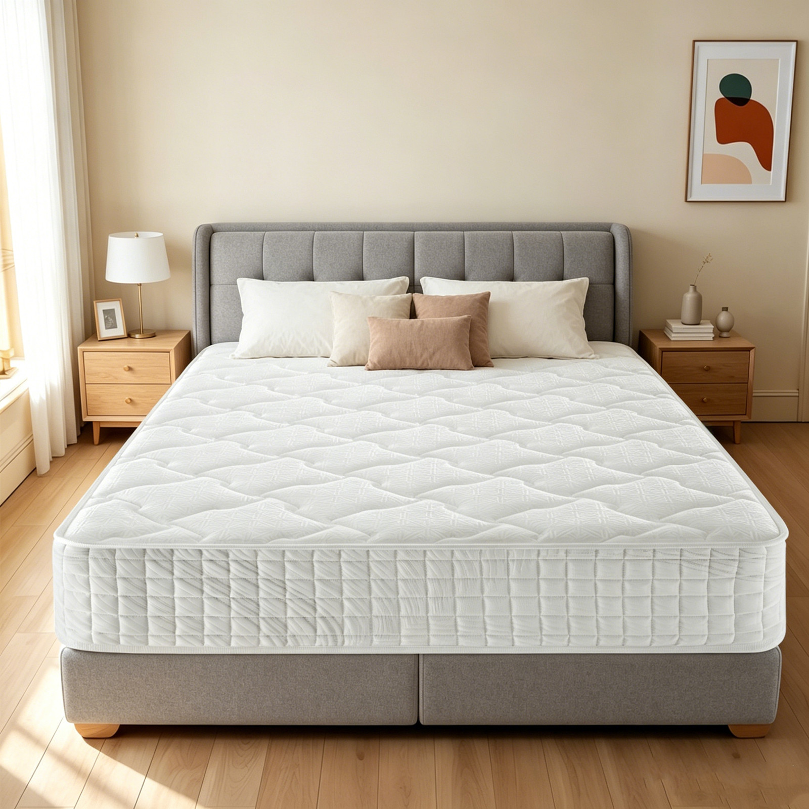 12″ Queen Size Mattress Gel Memory Foam Pocket Spring Medium Firm Bed in a Box