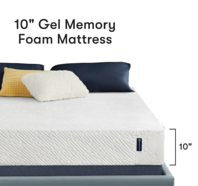 Serta Cooling Gel Memory Foam Mattress – King Size, White (‎500771558-1060)