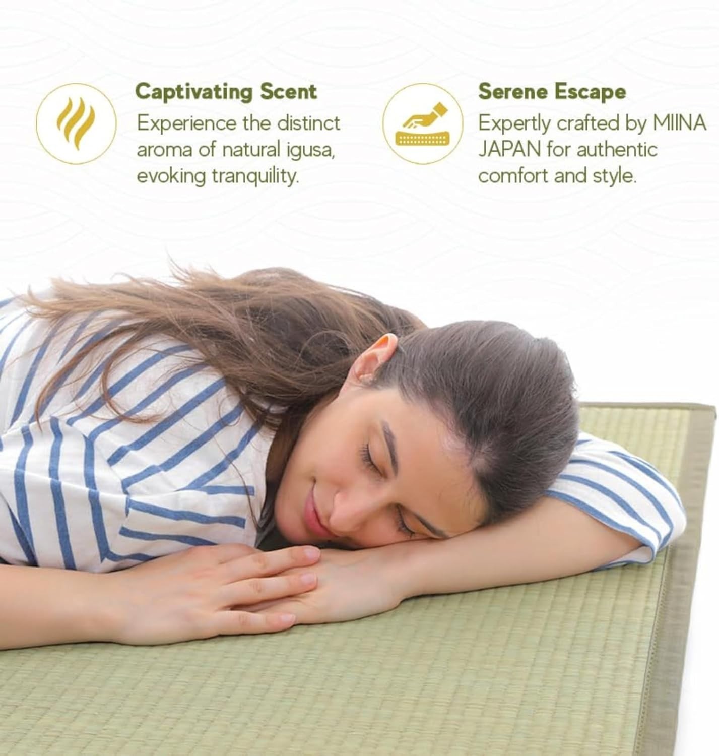 Japanese Tatami Mattress, Natural Igusa Grass, 39″x78″ Twin