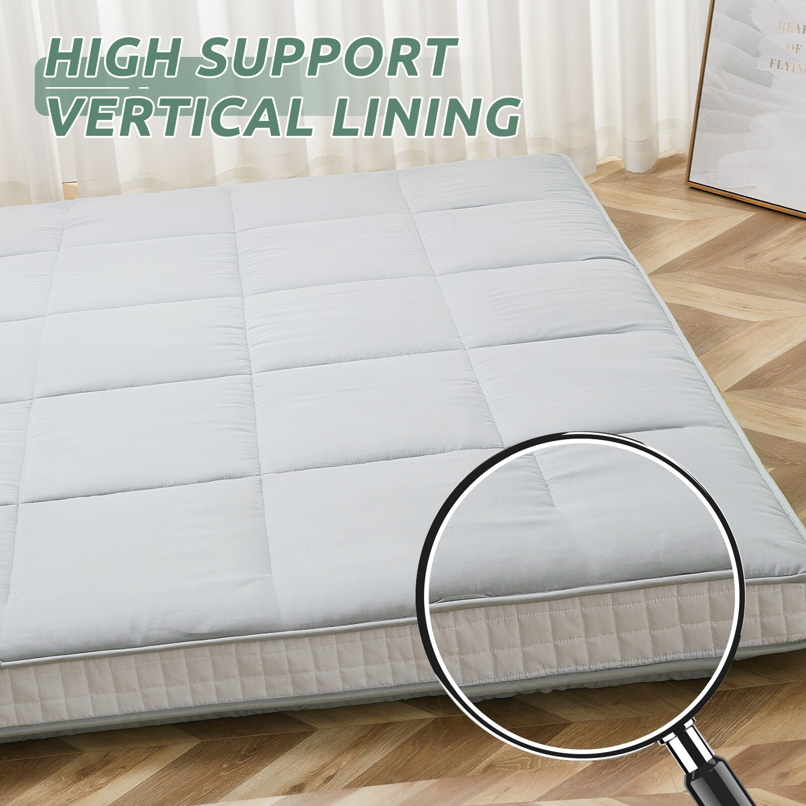 NAIZEA Floor Mattress Japanese Futon Mat Tatami Floor Cushion Twin/Full/Queen
