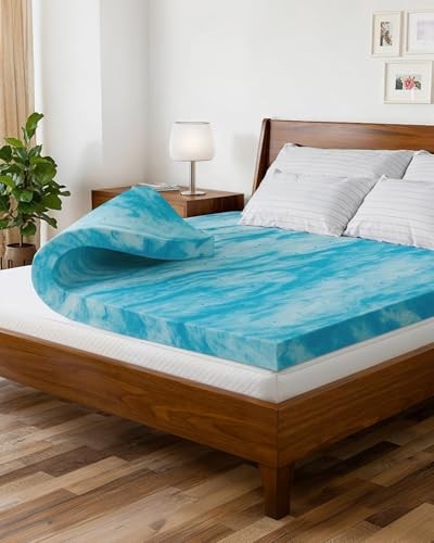 Super Soft Memory Foam Mattress Topper Size – Breathable Gel King 3 Inch