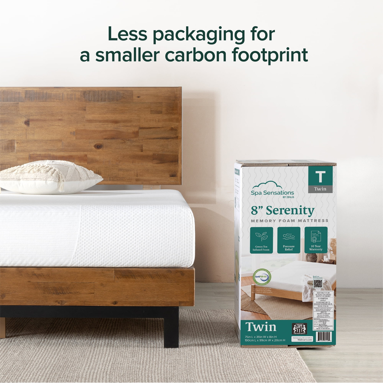 Serenity Twin 8″ Memory Foam Mattress for Ultimate Comfort and Support