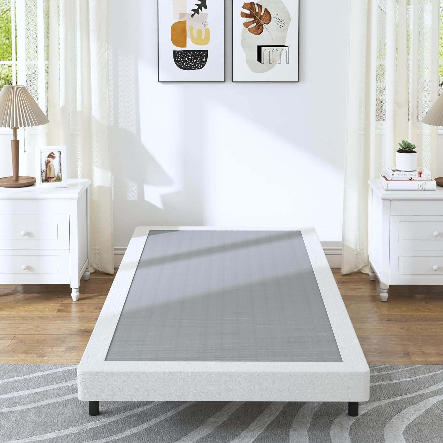 Twin Box Spring 4 Inch High Profile Box Spring Twin Bed Sturdy Metal Frame