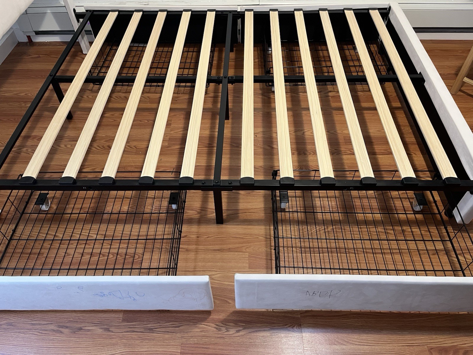 Queen Bed with New Mattress and Storage Drawers Selling A Single and the bed