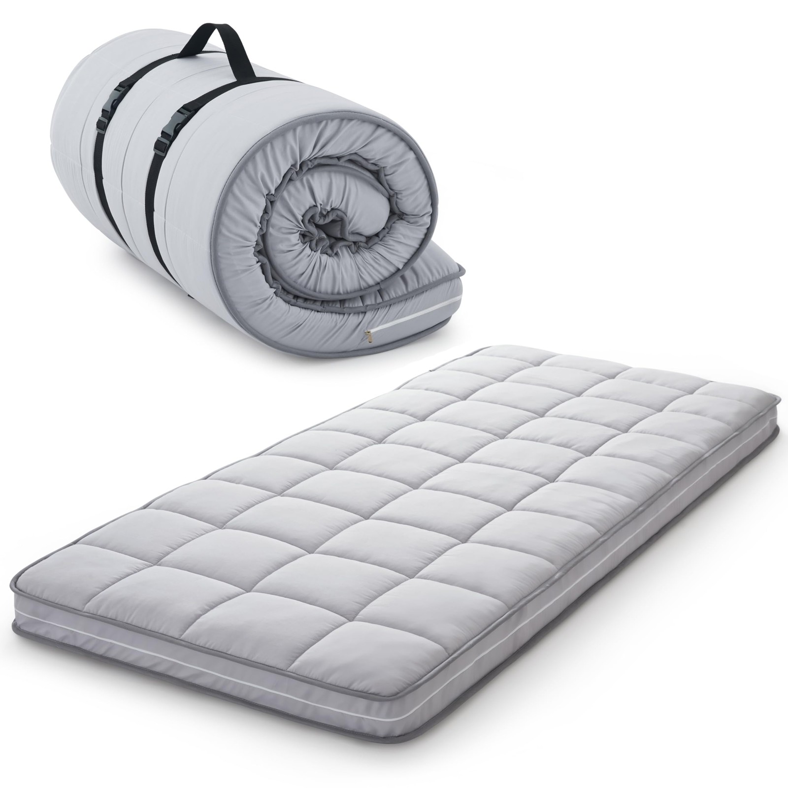 4Inch Cot Mattress Topper,Small Single Infused Memory Foam,Machine Washable P…