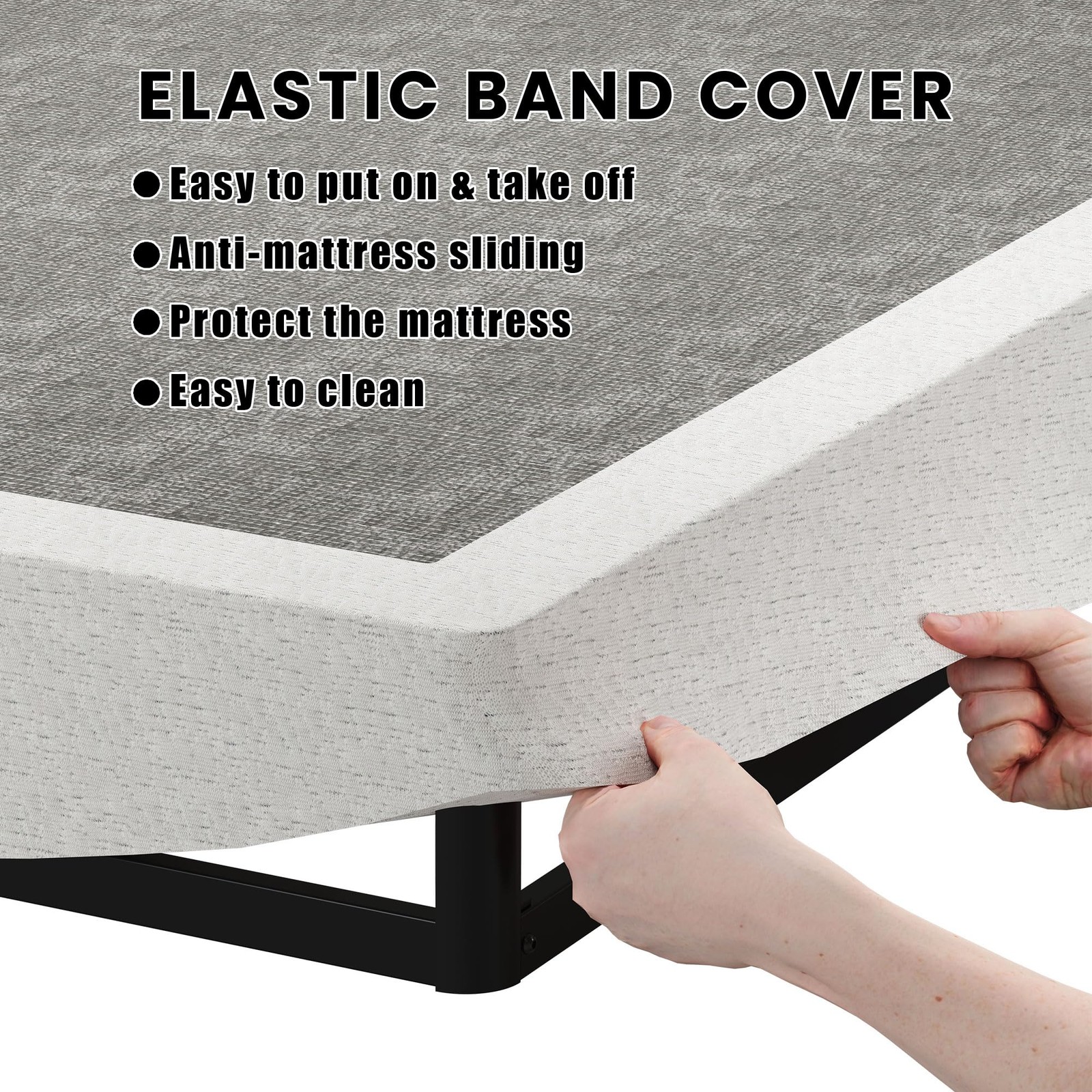 SHOANED Queen Size Box Springs – 3 Inch Low Profile Mattress Queen, 3