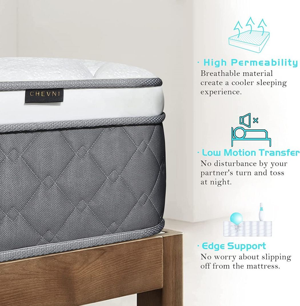 12 Inch Memory Foam Hybrid Queen Size Mattresses Pocket Spring Mattress in a Box