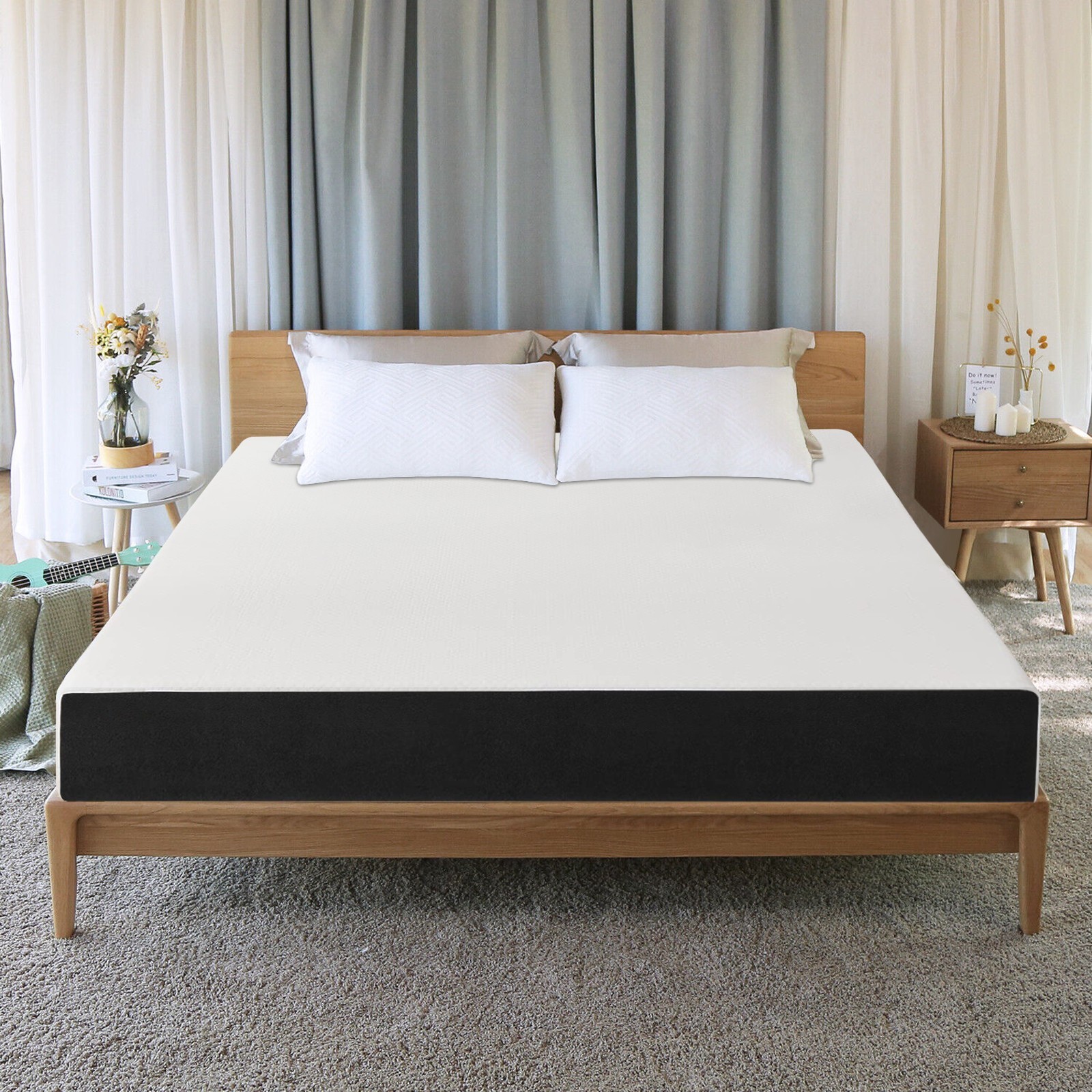 5″ 6″ Gel Memory Foam Mattress Breathable Cooling Layers for Cooling Night Sleep