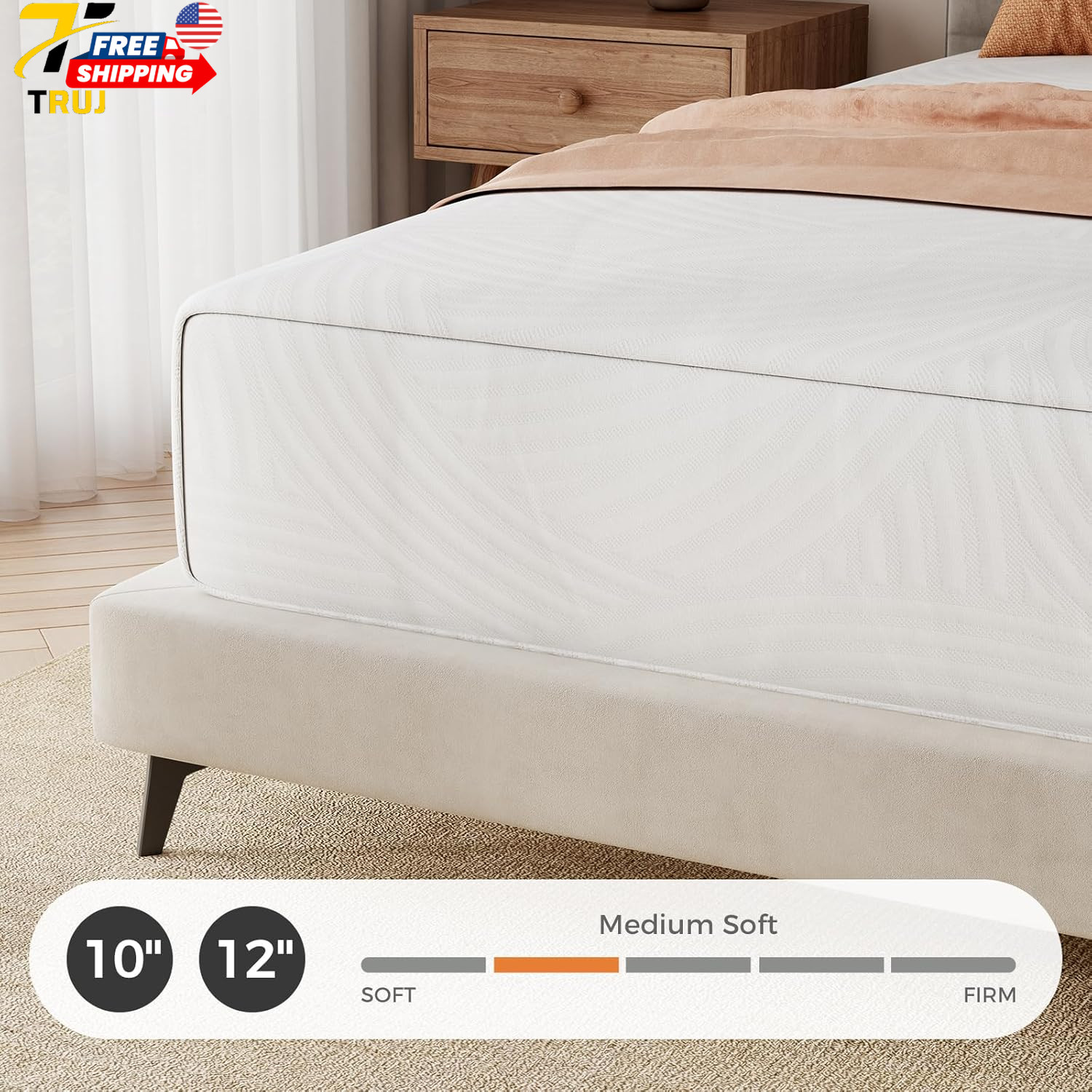 Queen Size Mattress 10 Inch Memory Foam Mattress in a Box for Pressure Relief&Mo