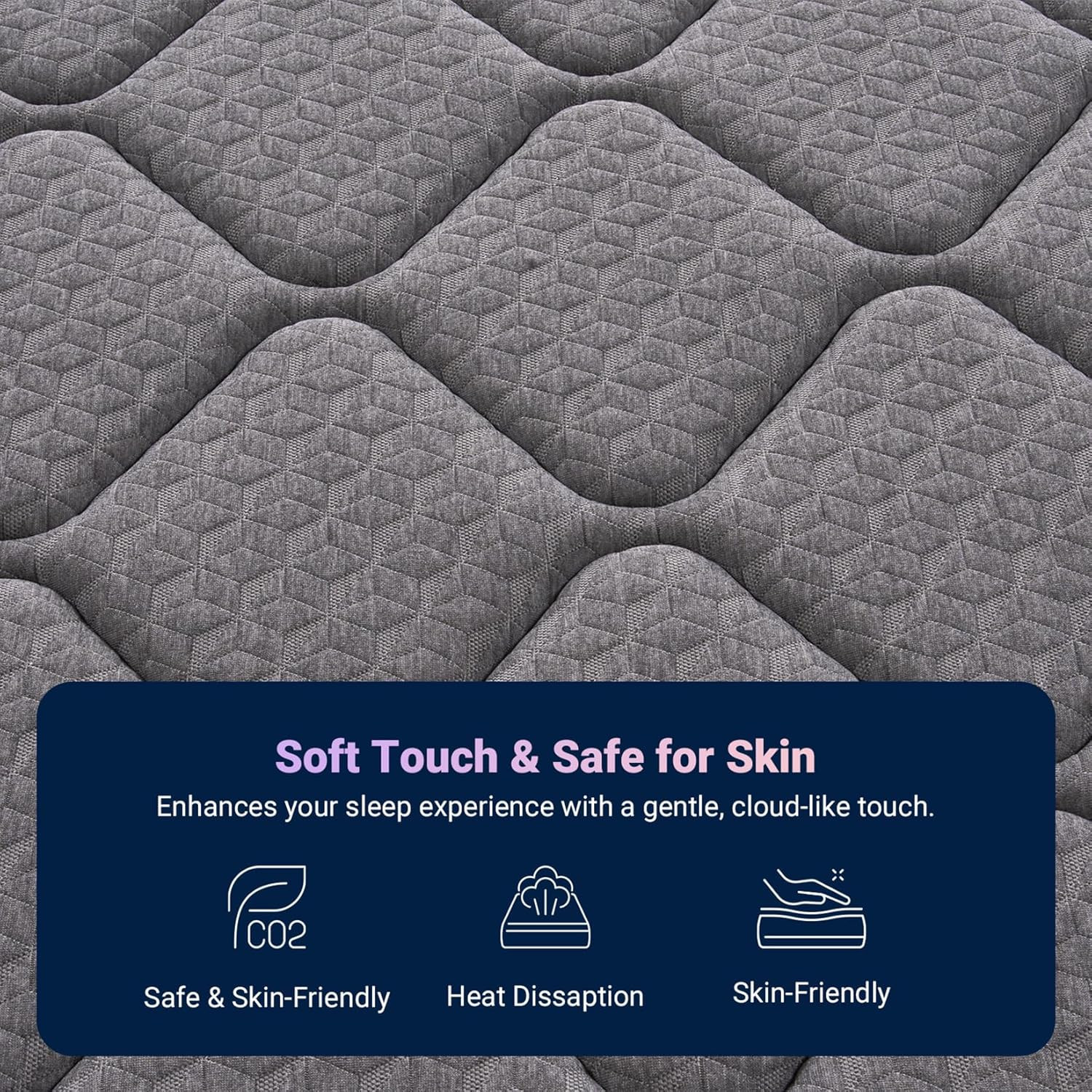 12″ King Hybrid Mattress with Smart Coil & Cool Nanogel Memory Foam