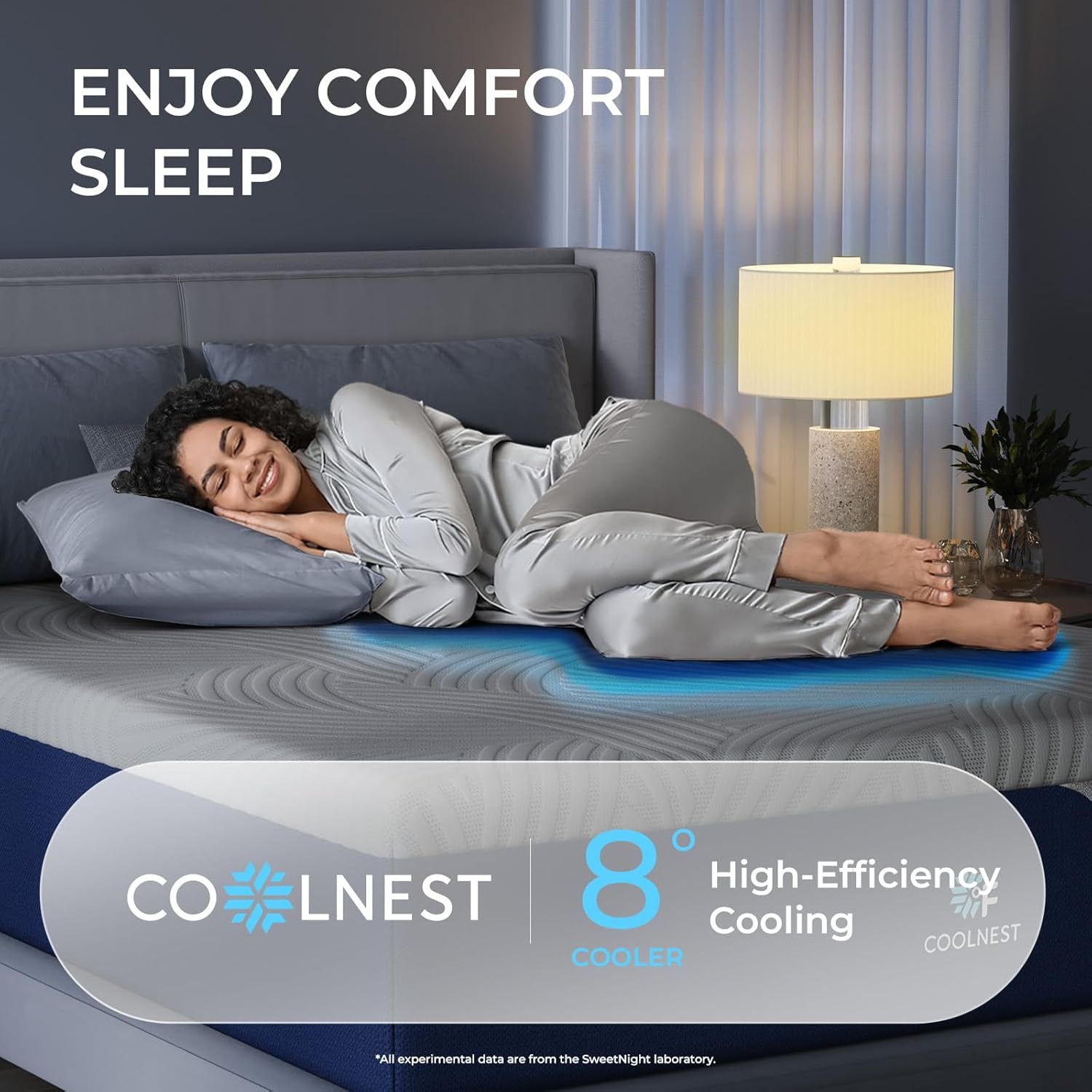 Cooling memory foam mattress with pressure relief and ergonomic support nightly!