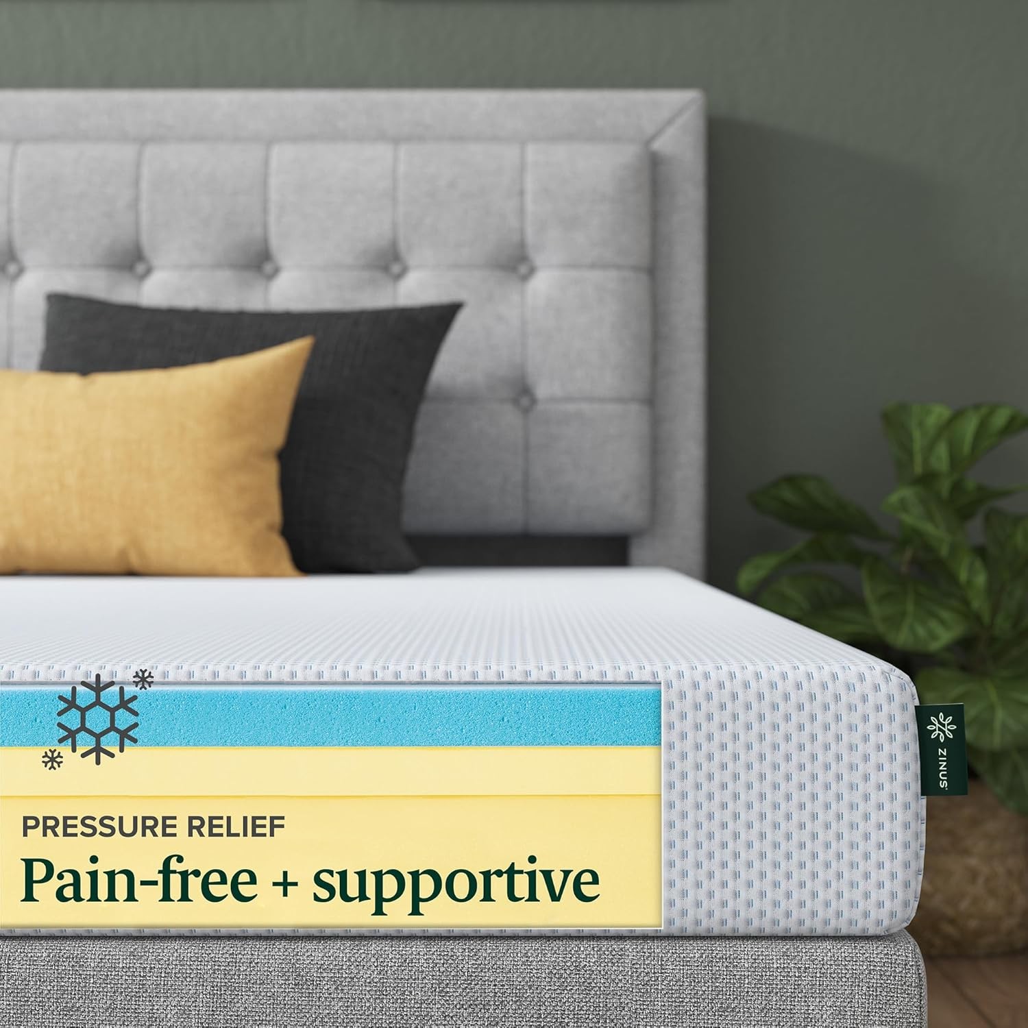 Green Tea Cooling Memory Foam Mattress [New Version], Fiberglass