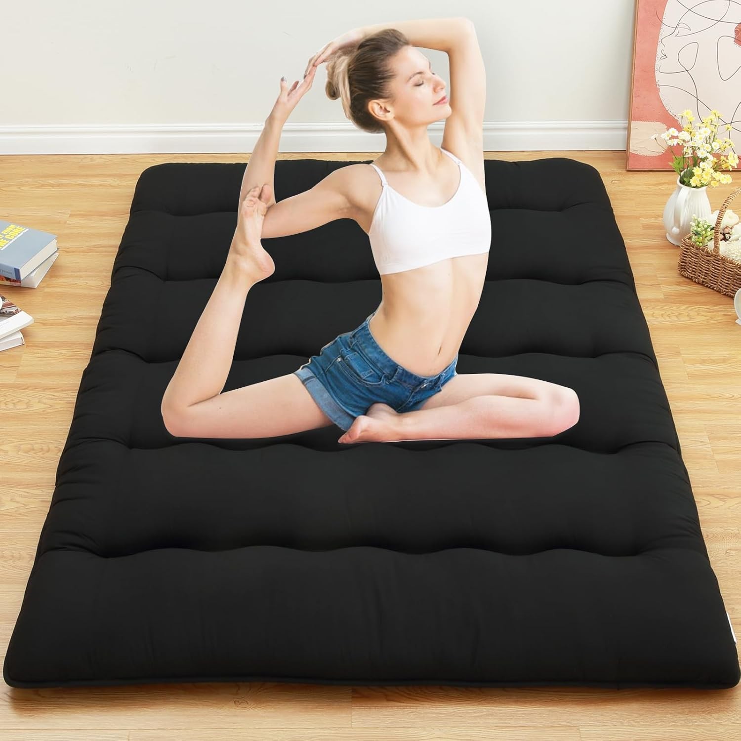 Garvee Futon Mattress Japanese Sleeping Floor Mattress Futon Tatami Mat Foldable