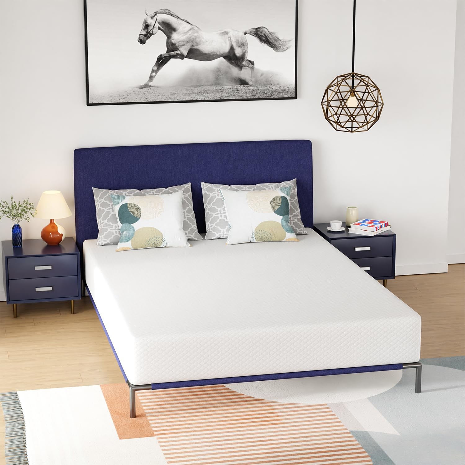 10 Inch Queen Memory Foam Mattress Fiberglass /CertiPUR-Certified/Bed-in-a-/C…