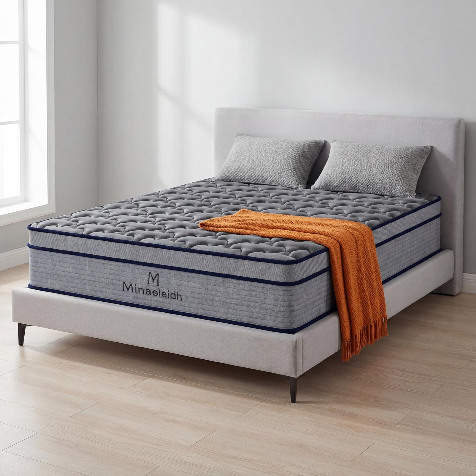Full Size Mattress 12 Inch, Medium Firm Boxed Hybrid Mattress, Cooling Gel Me…