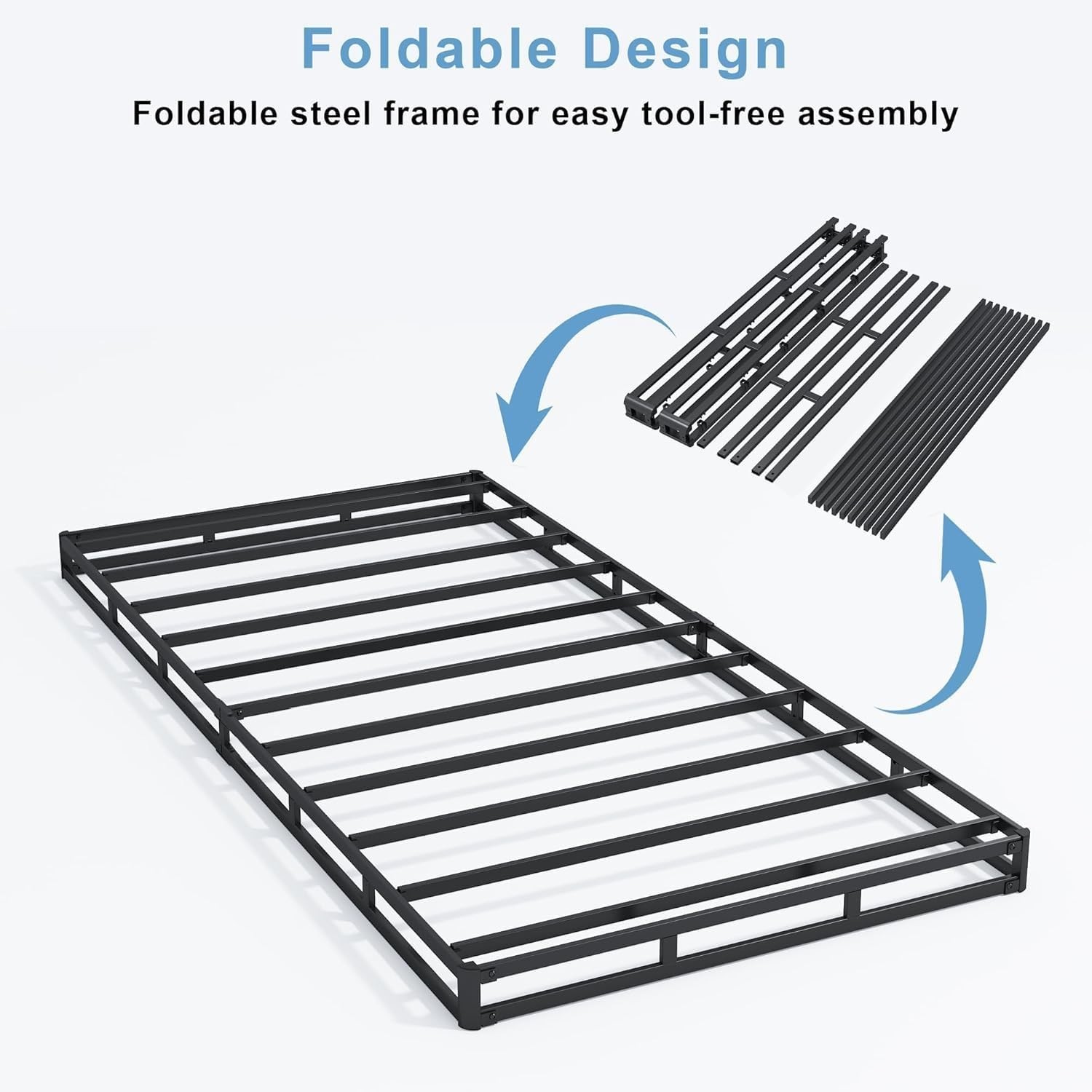 Twin Box Spring 4 Inch High Profile Box Spring Twin Bed Sturdy Metal Frame
