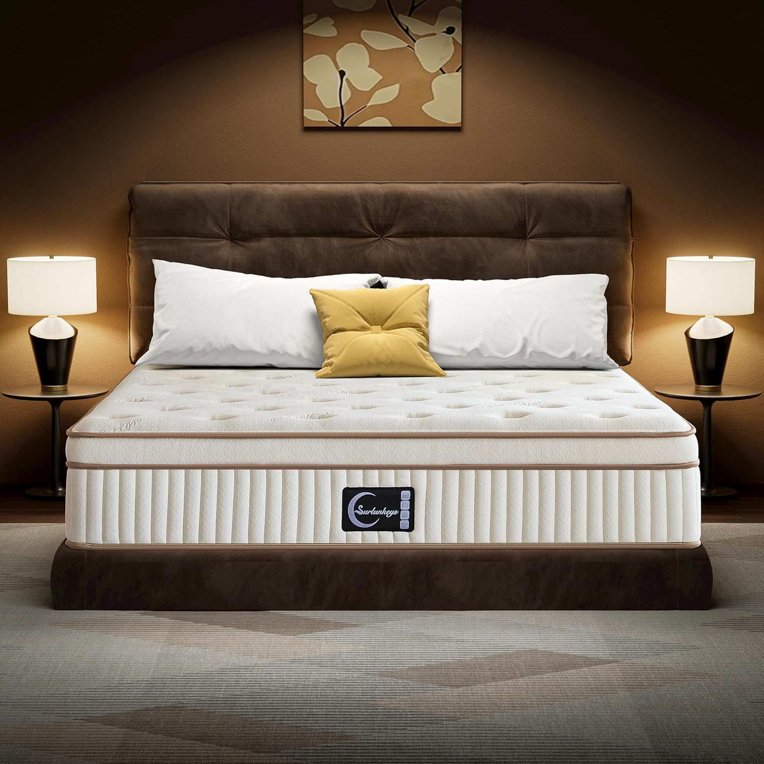 Queen Organic Hybrid Mattress – 14″ Gel Foam, Medium-Firm, Hot Sleepers