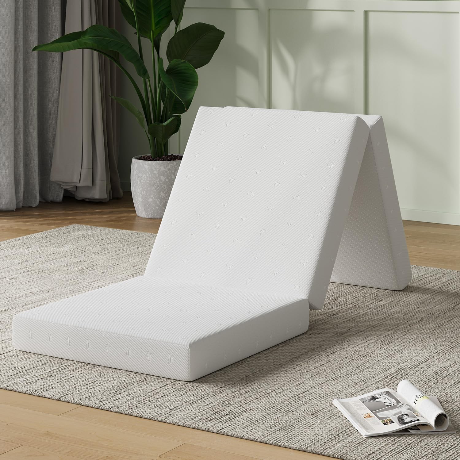 Novilla Foldable Mattress, Single Size Comfort Foam Trifold Mattress with Cloud