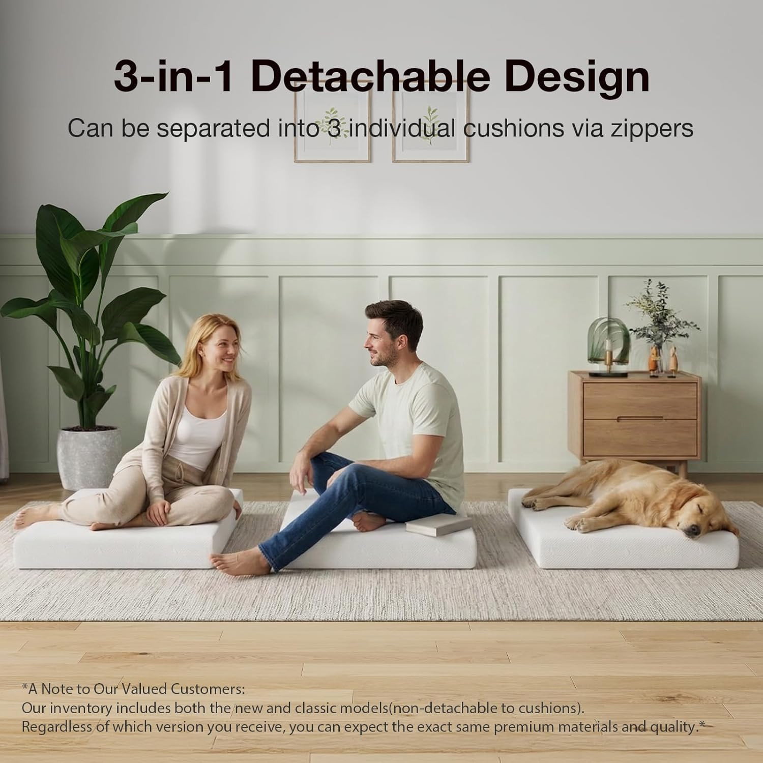 Foldable Mattress, Single Size Comfort Foam Trifold Mattress with Cloud Design C