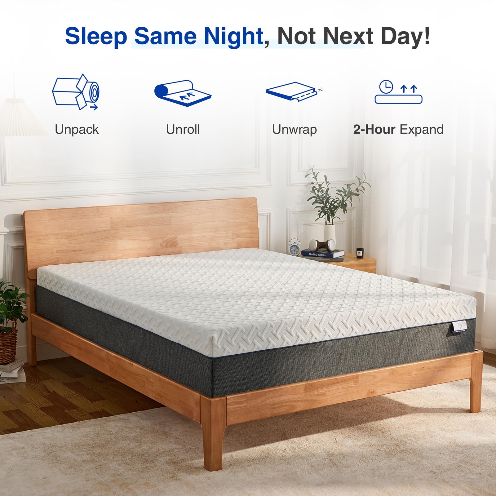 12 Inch Green Tea Memory Foam Mattress, Twin Memory Foam Mattress in a , Infu…