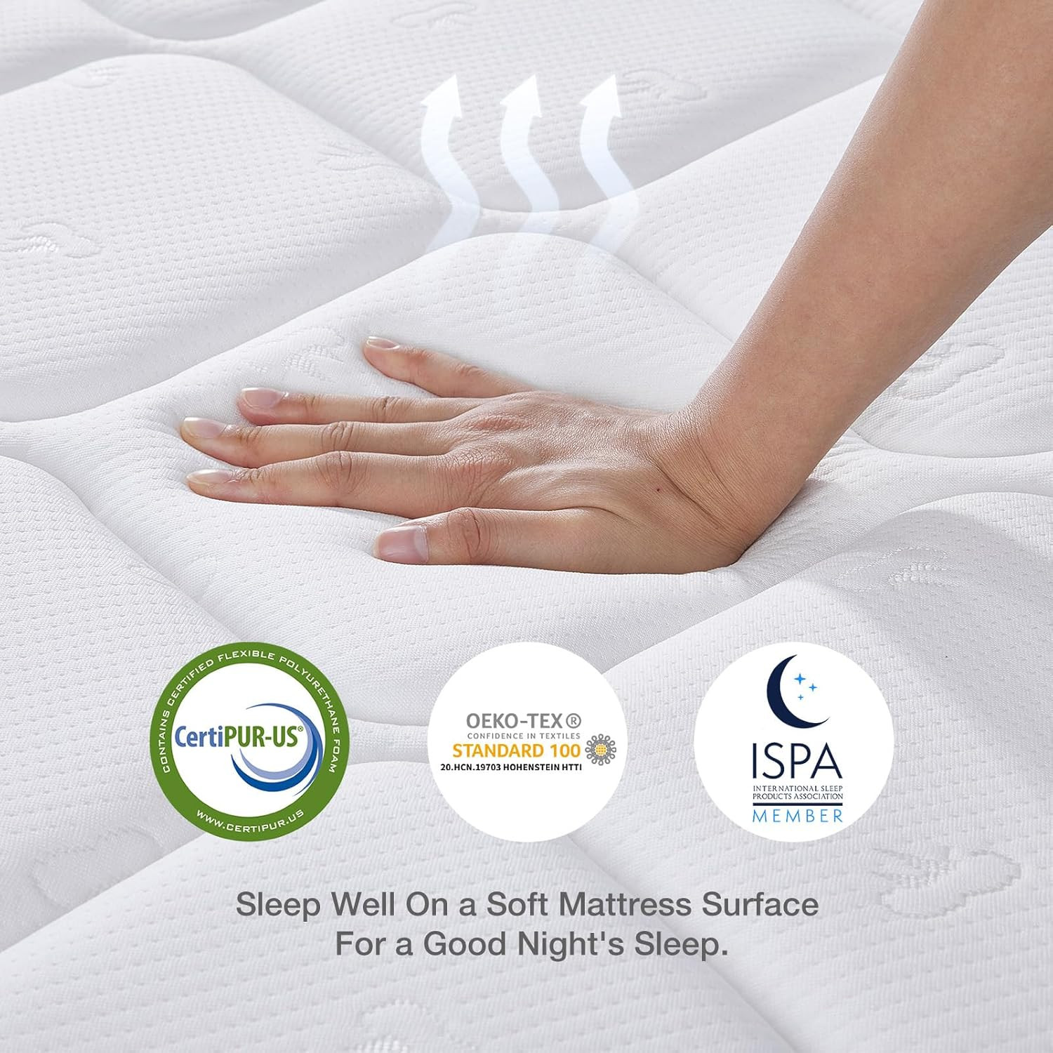 Queen Mattress, 12 Inch Hybrid Mattress Queen Combine Innerspring and Comfort Fo